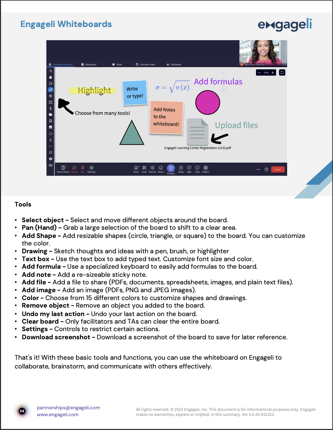 Using Whiteboards – Engageli Help Center